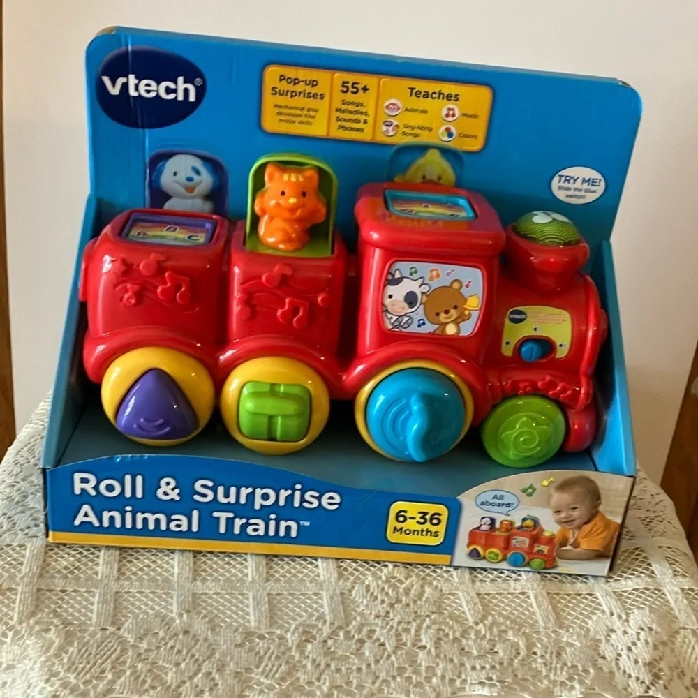 V-Tech Roll & Surprise Animal Pop-Up Surprise Teaches 6-36 months. New in Pkg